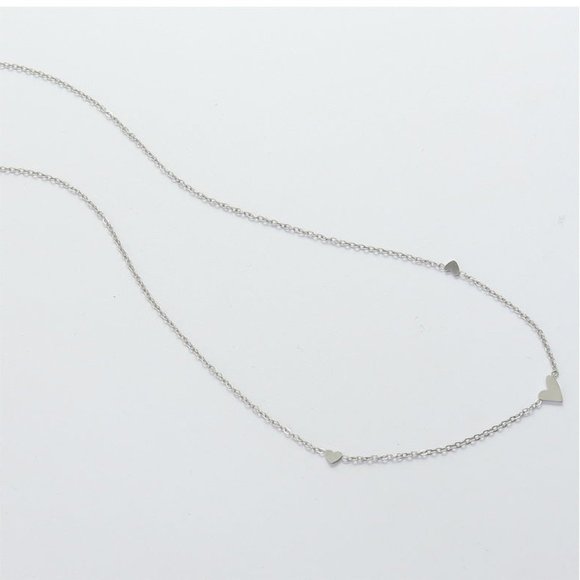 Delicacy 18K Gold Plated Stainless Steel Chain with Heart Charm Necklace - Picture 2 of 4